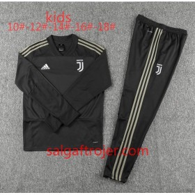 Juventus Børn Sweatshirt Dragt Sort 2018-2019